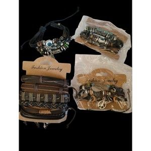 8 New Fashion Wristband Owl Leather Bracelet 7 Still on Cards Never Worn
